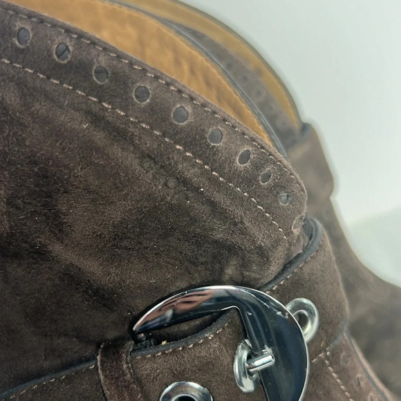 Geox Respira Suade Brown Buckle Heel Ankle Boots EU 39 US9 - Picture 3 of 13